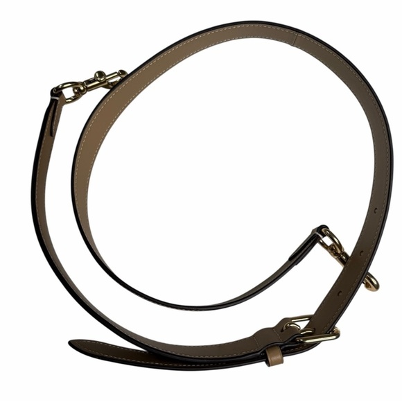 Coach replacement strap Tan Leather adjustable Gold Buckle main image 5